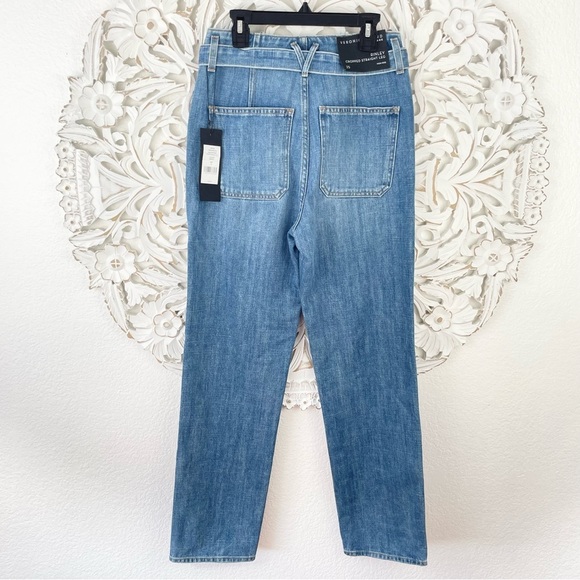 {Veronica Beard} Rinley Straight-Leg Belted Cropped Jeans, Size 25, NWT - Picture 6 of 11
